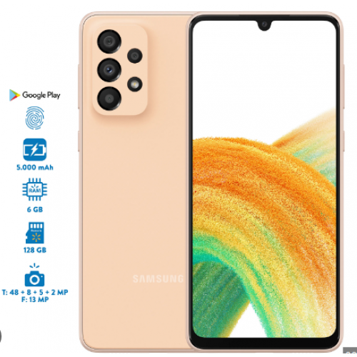 Teléfono Samsung, modelo A33 5g, de 6 de ram por 128 de memoria de interna