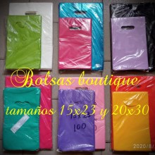 Bolsas Plasticas Boutique Variedad de Colores y Tamaños, Material de Poliet...
