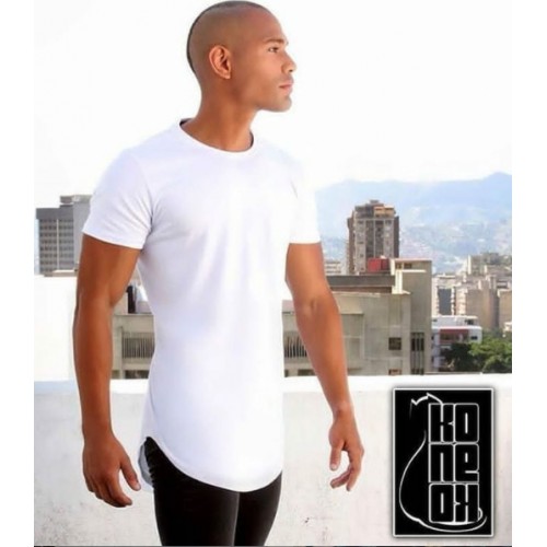 Franela Blanca Unicolor  de Algodon Marca KONEKODESIGN  Tallas S M y L