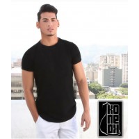 Franela Negra Unicolor  de Aalgodon  Tallas S M y L KONEKODESIGN