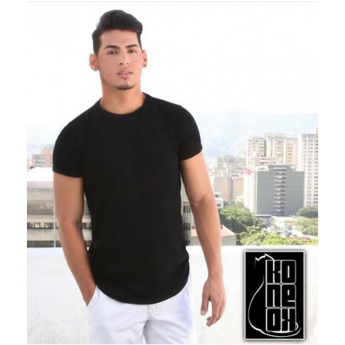 Franela Negra Unicolor  de Aalgodon  Tallas S M y L KONEKODESIGN