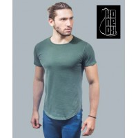 Franela Verde Unicolor  de Algodon Marca Tallas S M y L KONEKODESIGN