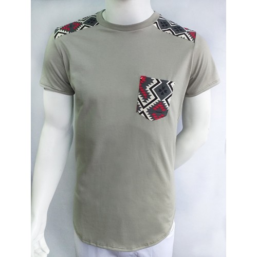 Franela con Bolsillos de Estampado Tribal Tallas S M y L KONEKODESIGN