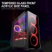 GOLDEN FIELD N17 Case de PC con 3 LED ventiladores rojo PC Gaming ATX caja panel lateral acrílico