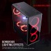 GOLDEN FIELD N17 Case de PC con 3 LED ventiladores rojo PC Gaming ATX caja panel lateral acrílico