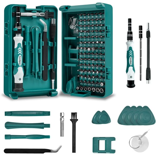 Juego de destornilladores de precisión,  Kit de herramientas electrónicas 116 en 1 con 98 puntas  magnéticas