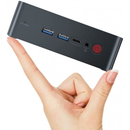 Mini computadora Intel J4125 de 10ma. generación 4 núcleos, hasta 2.7 GHz 8G DDR4 128G M.2 SSD TRIGKEY Green G1 Mini PC Dual Ethernet.