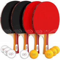 NIBIRU SPORT Juego de paletas de ping pong, tenis de mesa, pelotas y  estuche de almacenamiento