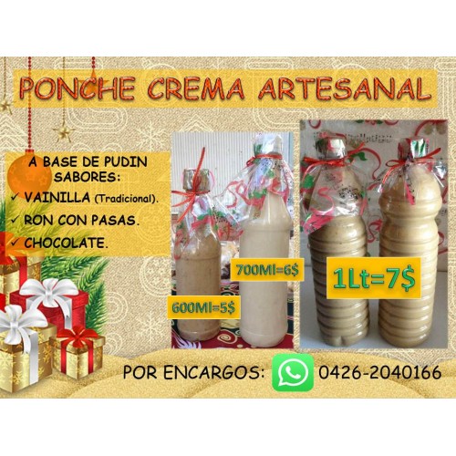 Ponche Crema Artesanal Sin Huevo
