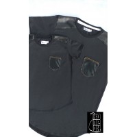 PROMOCION Padre e Hijo Franela con Detalles en Cuero  Base de Algodon Tallas S M y L Adulto, 2 4 8 10 y 12 Niños