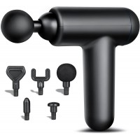 Pistola de masaje muscular portátil recargable por USB, súper silenciosa, percusión de tejido profundo, atletas, pistola de masaje muscular, 6 velocidades.