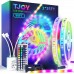 Tira de luces LED con control remoto de 44 teclas de 50 pies, luces LED RGB SMD5050, tira de luz LED de 12 voltios.