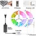 Tira de luces LED con control remoto de 44 teclas de 50 pies, luces LED RGB SMD5050, tira de luz LED de 12 voltios.