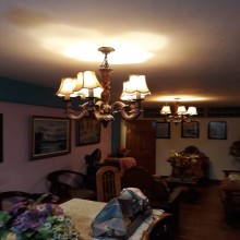 Juego de 2 Lamparas Colgantes de 5 Bombillos cada una Estilo Gotico