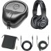 Audio-Technica ATH-M40x Audífonos de monitor para estudio profesional + estuche rígido para audífonos de tamaño completo Slappa (SL-HP-99).