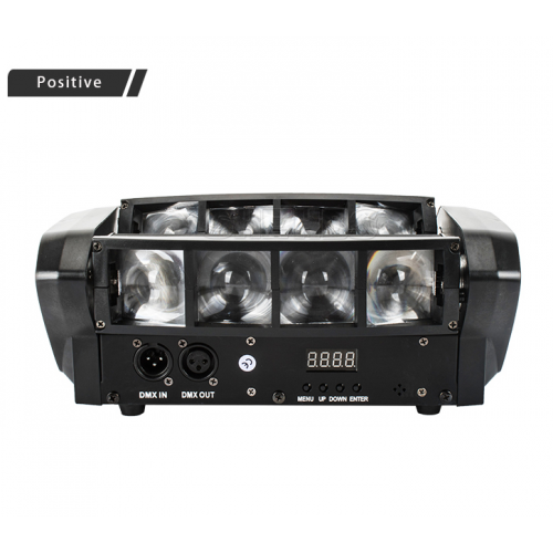 SHEHDS-Mini luz LED de araña para uso de DJ, discoteca o bar, foco con cabezal móvil, iluminación de escenario KTV, RGBW DMX512, 8x 6W