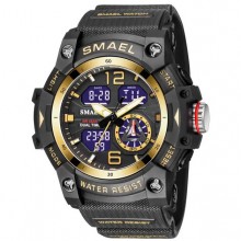 SMAEL Reloj deportivo para hombre camuflaje dorado negro, táctico militar c...