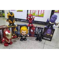 Muñecos marvel heroes bailarin, luces y musica