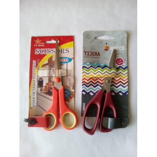 2 Tijeras De Oficina Scissor (17cm) Y Estol (16cm)