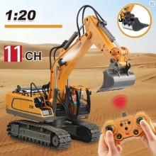 Excavadora de juguete a Control remoto para niños, vehículo de juguete de i...