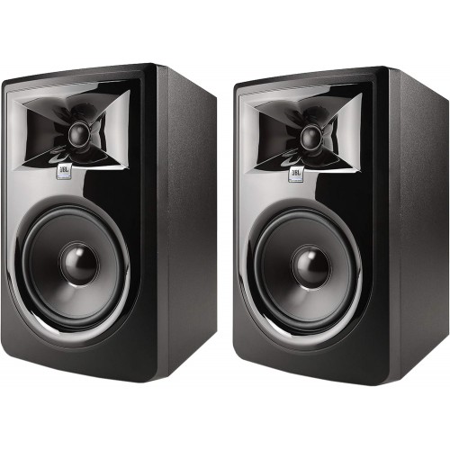 JBL Professional 306P MkII Monitor de estudio alimentado de 2 vías de 6 pulgadas de próxima generación (306PMKII) (par)