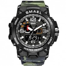 SMAEL- Reloj deportivo de cuarzo para hombre, cronógrafo militar con alarma...