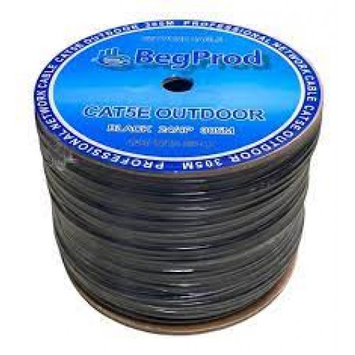 UTP300EX Cable Utp Cat 5E - 305 Mts - Bobina  Exterior Negro