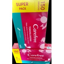 Toallas protectoras diarias Carefree son 150 unidades