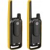 Motorola Solutions T470 Radio bidireccional negro con amarillo recargable paquete de dos unidades
