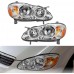Conjunto de faros delanteros cromados para Toyota Corolla 2003, 2004, 2005, 2006, 2007, 2008, todos los modelos,  lado del conductor y del pasajero