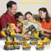 Juguetes robot 5 en 1 para niños, STEM para niños,  transformers de robot con 5 camiones.