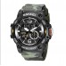 SMAEL Reloj deportivo para hombre camuflaje verde negro, táctico militar cronógrafo resistente al agua, con alarma
