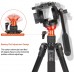 Trípode de cabeza fluida, COMAN Monopod aleación de aluminio 70.8 pulgadas para Canon Nikon Sony DSLR