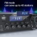 Sunbuck Bluetooth 5.0 Mini Hi-Fi Clase D Amplificador estéreo integrado para el hogar, receptor estéreo de audio de doble canal de 240 W,