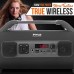 Altavoz inalámbrico portátil Bluetooth Boombox Pyle - Recargable de 500 W con sistema estéreo portátil con entrada AUX, USB,SD.