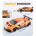 BEZGAR Carro de control remoto - Escala 1.24 Lambor GTE eléctrico ,  de 2.4 GHz