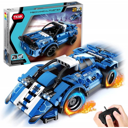 STEM - Juguetes de construcción para niños, control remoto 2 en 1, coches de carreras, 355 piezas, ingeniería de coche de control remoto