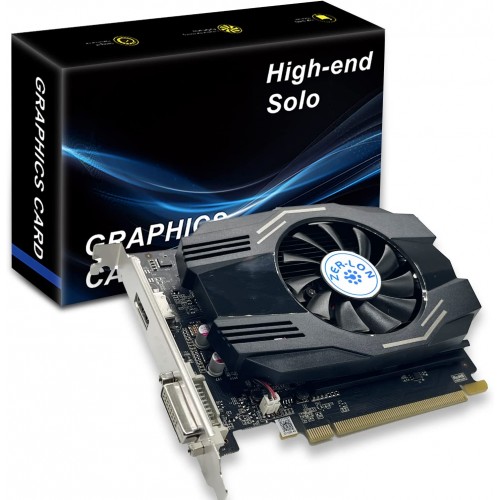 ZER-LON GeForce GT 1030 Tarjeta gráfica, 4GB 64Bit GDDR4, PCIe 3.0 x4, HDMI DVI-D, DirectX 12, GPU Boost 3.0