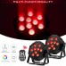 Luces LED para DJ de escenario de 36 W, 9 LED, RGBW, control remoto y DMX, luces de fiesta activadas por sonido - Set de dos