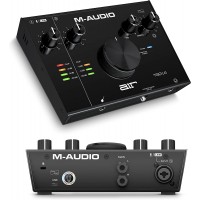 M-Audio AIR 1924 - Interfaz de audio USB con 2 entradas y 2 salidas para grabación, transmisión y podcasting, software de MPC Beats y Ableton