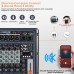 Phenyx Pro PRX-100 Mezclador de audio, 4 mas 2 canales consola de mezcla con ecualizador de 3 bandas,  USB, Bluetooth