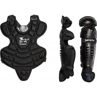 Jadekylin Equipo de captura catcher de béisbol de 14 pulgadas para jóvenes de 9 a 12 años Negro