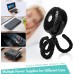 Ventilador de cochecito flexible con 3 velocidades y ventilador personal giratorio para asiento de coche, cuna y bicicleta, cinta de correr negro