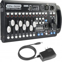 Batería incorporada, portátil, consola DMX512, controlador de iluminación programable de 192 canales DJ 240 escenas