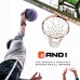 AND1 Fantom - Balón de baloncesto de goma, tamaño oficial, hecho para juegos de baloncesto en interiores y exteriores - Negro