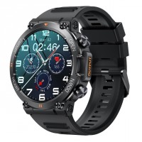 Reloj K56 Pro inteligente redondo negro  para hombre y mujer, pantalla de 2023 pulgadas, respuesta a llamadas