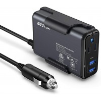 BESTEK Inversor de alimentación de 150 W CC 12 V a 110 V CA Convertidor 4.2 A Dual USB Adaptador de coche