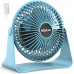 BESKAR Ventilador de escritorio pequeño USB - Ventilador portátil de 6 pulgadas con 3 velocidades de flujo de aire fuerte.