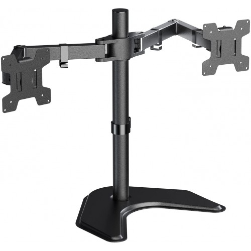 Soporte doble para 2 monitores LCD de WALI WL-M002, Negro