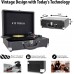 Victrola Journey - Reproductor de discos vinilo de maleta Bluetooth con soporte de grabación a juego